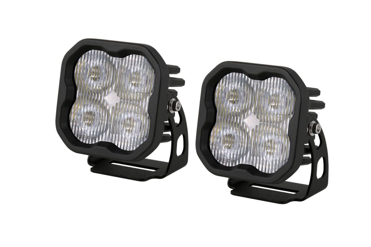 Diode Dynamics - Diode Dynamics SS3 White Sport Universal LED Fog Light Pod Set W/ Wiring Harness