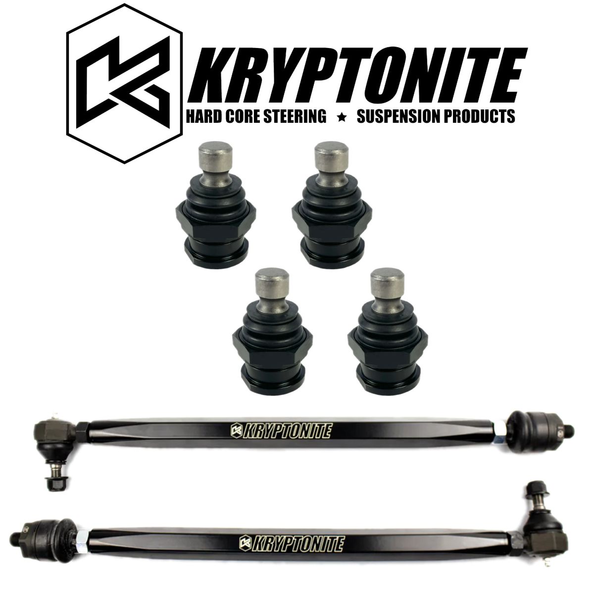 Kryptonite - Kryptonite Death Grip Tie Rods & Ball Joint Package For 17-21 RZR XP Turbo/1000