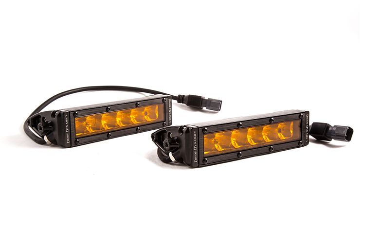 Diode Dynamics - Diode Dynamics Stage Series 6 SAE/DOT Amber LED Universal Driving Light Bar Pair