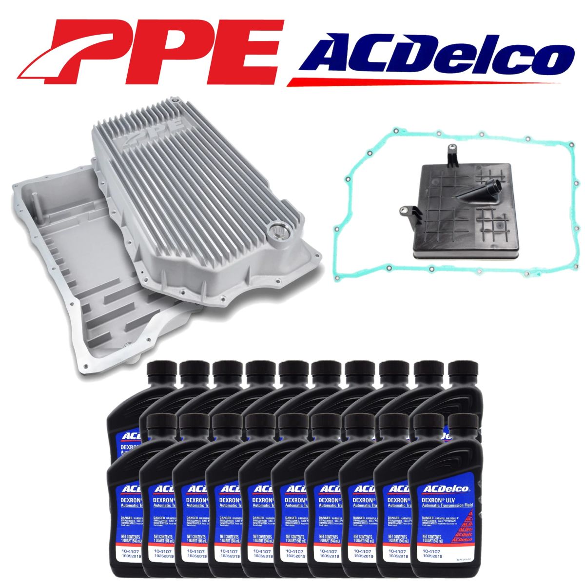 ACDelco - PPE Raw Deep Transmission Pan/ACDelco Service Kit For 2020+ GM 2500HD/3500HD L5P