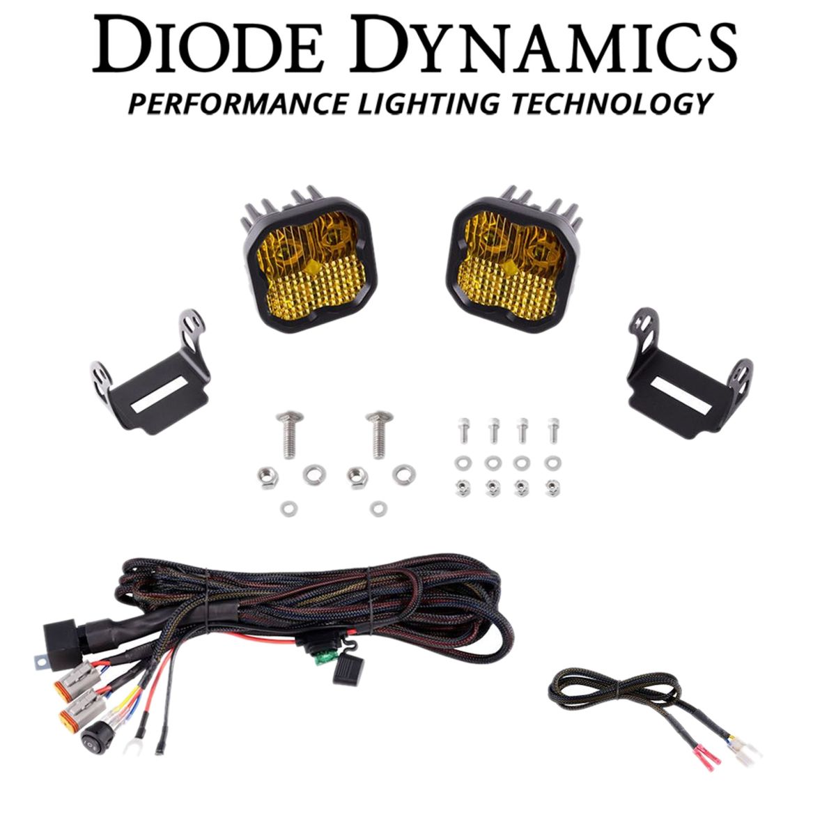 Diode Dynamics - Diode Dynamics Amber SS3 Pro Backlit LED Ditch Light Kit For 2021+ Ford Bronco
