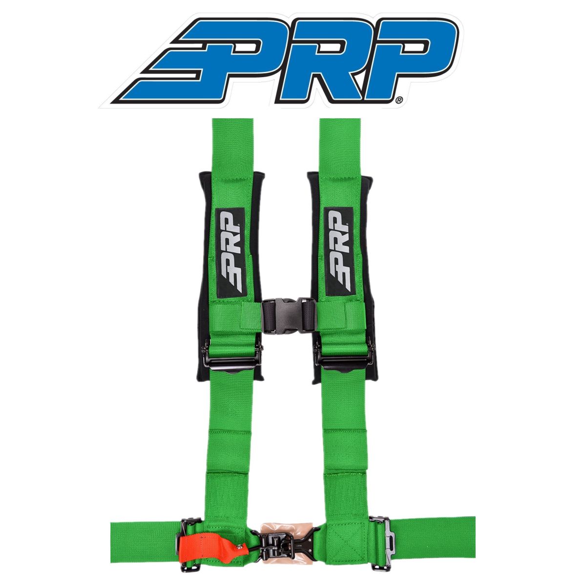 PRP Seats - PRP 4.3 Green 4-Point Adjustable Harness With 3" Belts & Sewn in Shoulder Pads