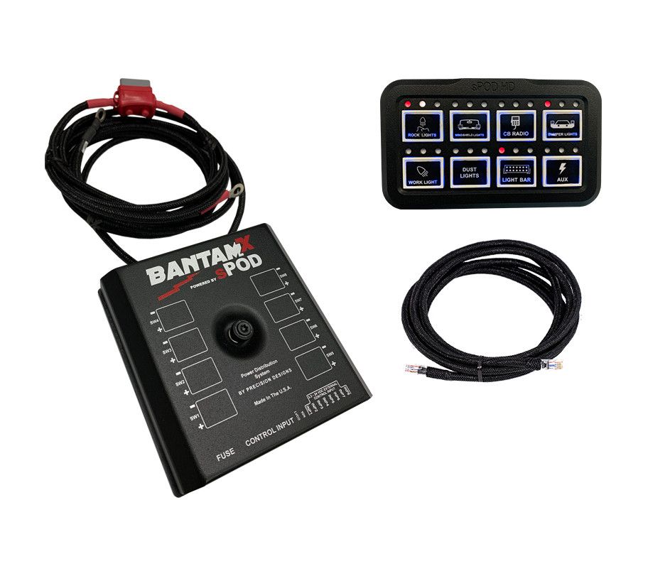 sPOD - sPOD BantamX HD Universal Programmable 8-Circuit Control Panel With 36" Cable