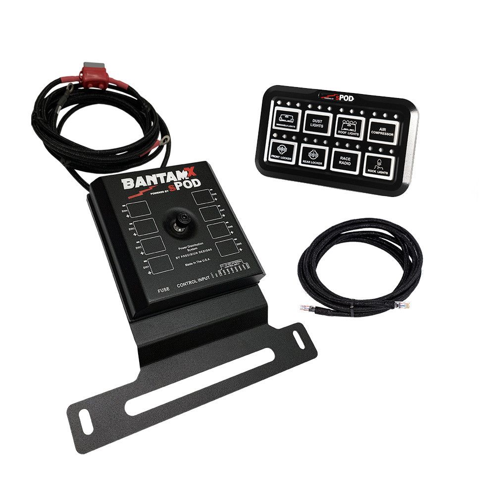 sPOD - sPOD BantamX Universal HD Programmable 8-Circuit Control Panel For Jeep JL/JT