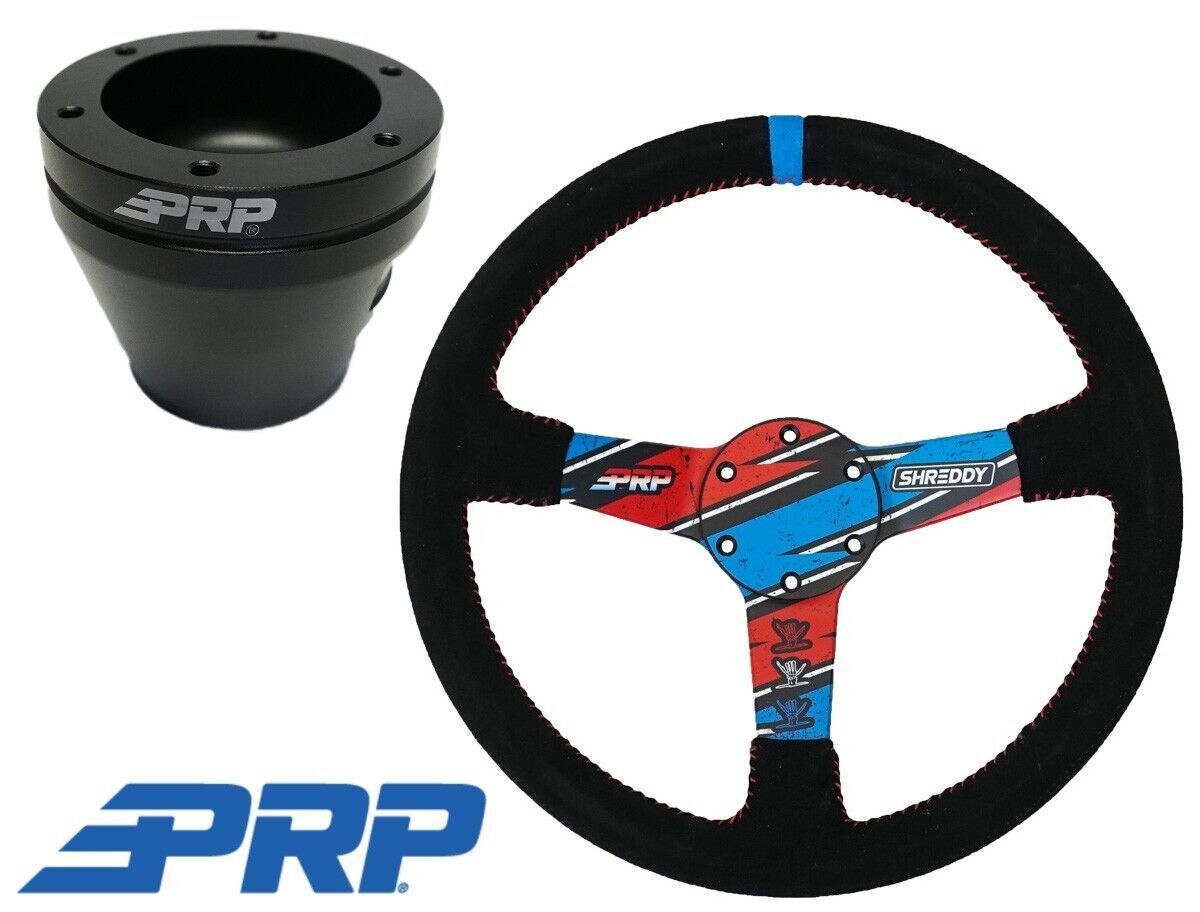 PRP Seats - PRP Shreddy Deep Dish Steering Wheel W/ 6 Bolt Hub For Polaris/Can-Am/Wild Cat