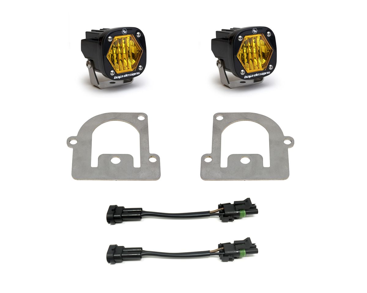 Baja Designs - Baja Designs S1 LED/Amber Fog Pocket Light Kit For 2021-2024 Ford Bronco Sport