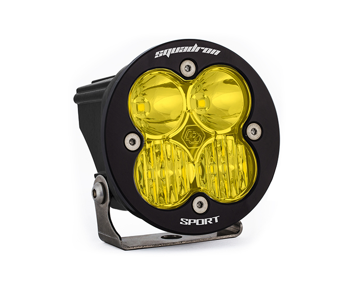 Baja Designs - Baja Designs Squadron-R Sport Black Amber LED Auxiliary Driving/Combo Light Pod