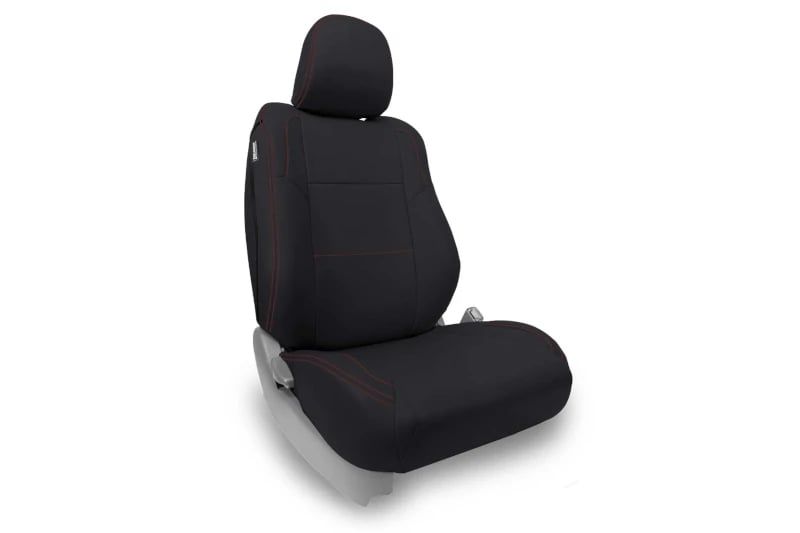 PRP Seats - PRP 12-15 Toyota Tacoma Front Seat Covers - TRD / Sport Edition (Pair) - Black with Red Stitching