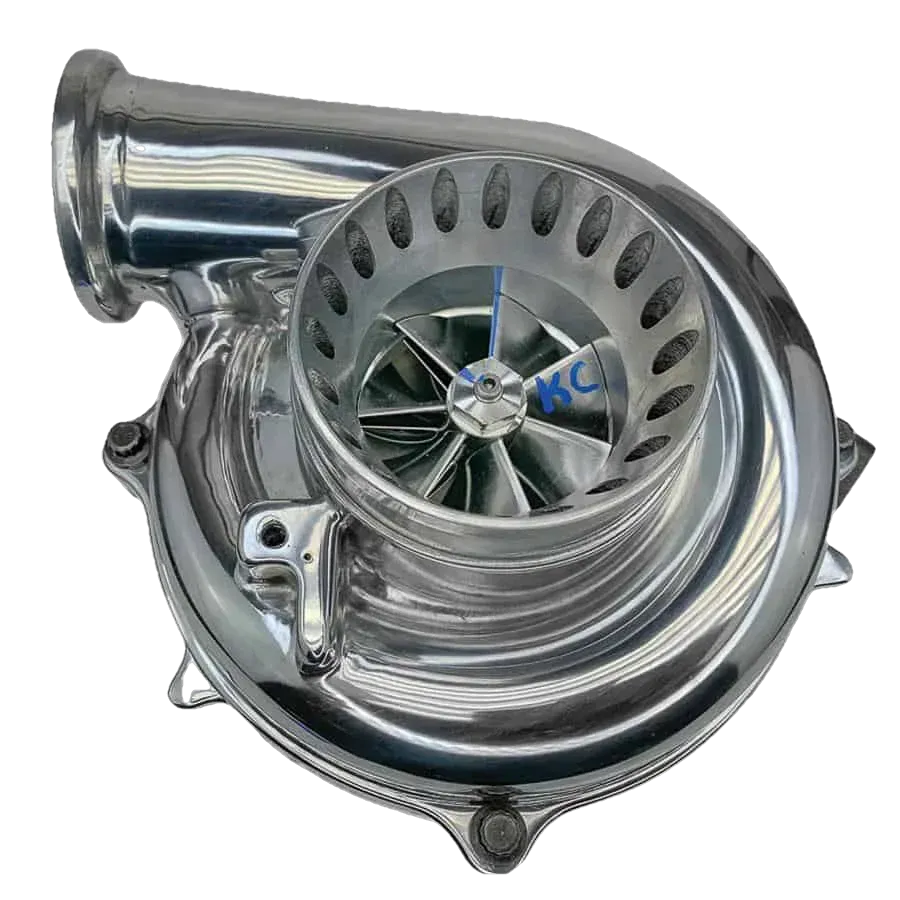 KC Turbos - KC Turbos KC300x Polished Stage 2 63/73 Turbo .84 A/R For 94-98 7.3L Powerstroke