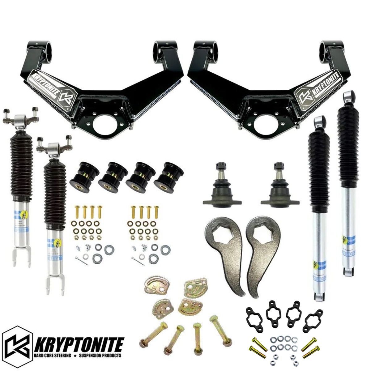 Kryptonite - Kryptonite Stage 3 Leveling Kit With Bilstein Shocks For 11-19 GM 2500HD 3500HD