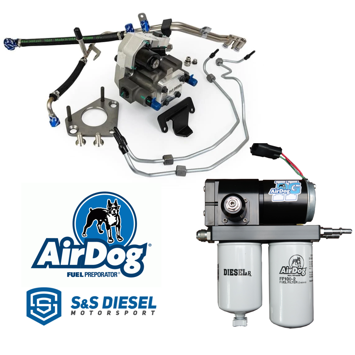 S&S Diesel - AirDog II 5G 165GPH Lift Pump & S&S CP4 To DCR Conversion Kit For 2011-2016 Ford 6.7L Powerstroke