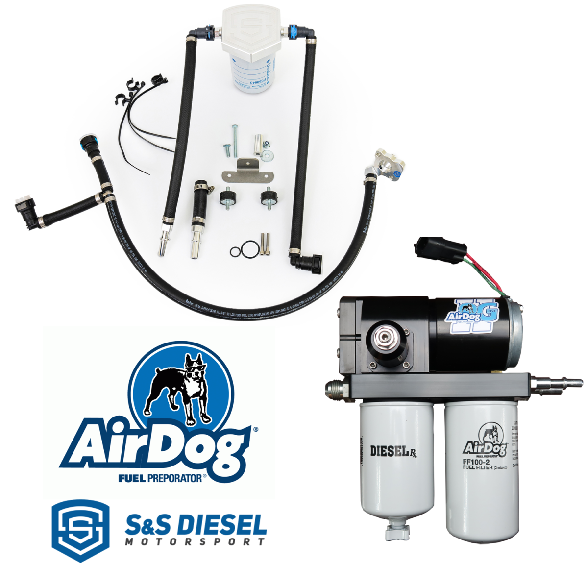 S&S Diesel - AirDog II 5G 165GPH & S&S CP4 Disaster Prevention Kit For 11-16 Ford Powerstroke