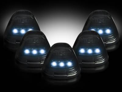 Recon Lighting - Recon Smoked LED Cab Light Kit - White LED For 99-16 Super Duty - Image 1