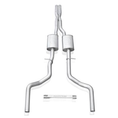 Stainless Works 3" 304 SS Exhaust System (Factory/Performance Connection) For 15-18 Dodge Charger 5.7 Hemi - Image 2