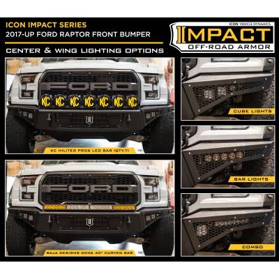 Icon Vehicle Dynamics - Icon IMPACT Series Front Bumper For 17-19 F-150 Raptor - Image 8