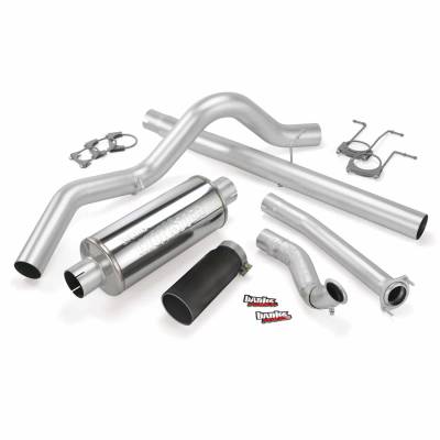 Banks Power - Banks Power Monster Exhaust System Single Exit Black Tip 94-97 Ford 7.3L ECLB - Image 1