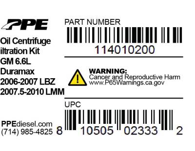 PPE - PPE Oil Centrifuge Filtration Kit For 06-10 6.6 Duramax - Image 3