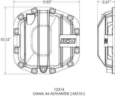 B&M - B&M Nodular Iron Dana 44 AdvanTek Front Differential Cover For 18-20 Jeep Wrangler JL & Gladiator JT - Image 4