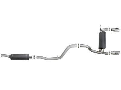 aFe Power - aFe Power Rebel Series 2.5" 304 Stainless Steel Cat-Back Exhaust System With Polished Tips For 18-20 Jeep Wrangler JL 4 Door - Image 3