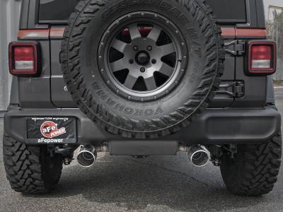 aFe Power - aFe Power Rebel Series 2.5" 304 Stainless Steel Cat-Back Exhaust System With Polished Tips For 18-20 Jeep Wrangler JL 4 Door - Image 5