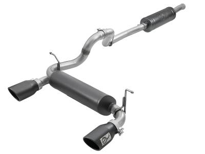 aFe Power - aFe Power Rebel Series 2.5" 304 Stainless Steel Cat-Back Exhaust System With Black Tips For 18-20 Jeep Wrangler JL 4 Door - Image 1