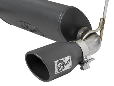 aFe Power - aFe Power Rebel Series 2.5" 304 Stainless Steel Cat-Back Exhaust System With Black Tips For 18-20 Jeep Wrangler JL 4 Door - Image 3
