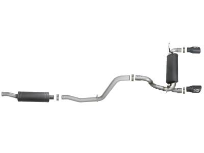 aFe Power - aFe Power Rebel Series 2.5" 304 Stainless Steel Cat-Back Exhaust System With Black Tips For 18-20 Jeep Wrangler JL 4 Door - Image 2
