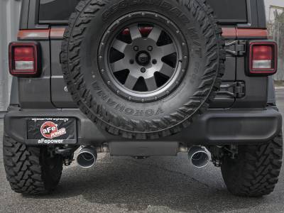 aFe Power - aFe Power Rebel Series 2.5" 304 Stainless Steel Cat-Back Exhaust System With Black Tips For 18-20 Jeep Wrangler JL 4 Door - Image 5