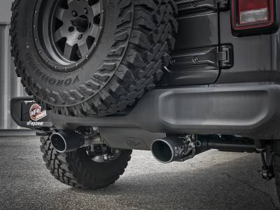 aFe Power - aFe Power Rebel Series 2.5" 304 Stainless Steel Cat-Back Exhaust System With Black Tips For 18-20 Jeep Wrangler JL 4 Door - Image 6
