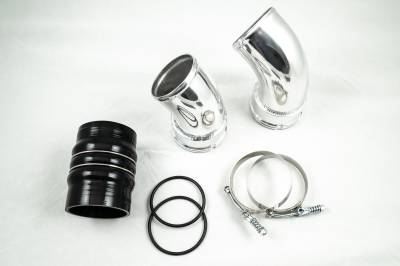 Rudy's Performance Parts - Rudy's Polished Aluminum Cold Side Intercooler Pipe & Boot Kit For 06-10 6.6 Duramax - Image 1