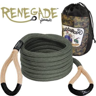 Bubba Rope  - Bubba Rope 3/4" Renegade 20 Foot Power Stretch Recovery Rope 19,000 Pound Breaking Strength - Image 1