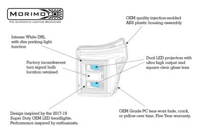 Morimoto - Morimoto XB Hybrid Headlight Assembly Set Plug & Play For 11-16 Ford Super Duty - Image 6