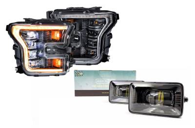 Morimoto - Morimoto XB LED Plug & Play Headlight Assemblies (Amber DRL) w/ Fog Lights For 17-19 F-150 Raptor / 15-17 F-150 - Image 1