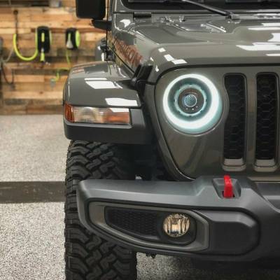 Oracle Lighting - Oracle Lighting Oculus Bi-LED Stain Silver Projector Headlights For 18-20 Jeep Wrangler - Image 6