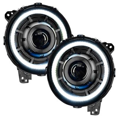 Oracle Lighting - Oracle Lighting Oculus Bi-LED Stain Silver Projector Headlights For 18-20 Jeep Wrangler - Image 1