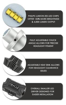 Oracle Lighting - Oracle Lighting H7 4000+ Lumen LED Headlight Bulbs 6000K - Pair - Image 3