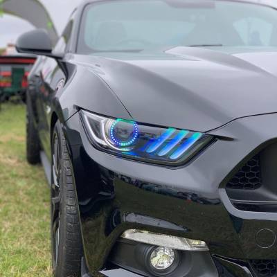 Oracle Lighting - Oracle Lighting ColorSHIFT Black Edition Headlights For 15-17 Ford Mustang - Image 9
