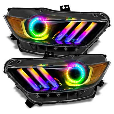 Oracle Lighting - Oracle Lighting ColorSHIFT Headlights with Halo Kit For 15-17 Ford Mustang - Image 1