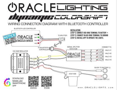 Oracle Lighting - Oracle Dynamic ColorSHIFT Standard Mount LED Fog Light Halo Kit For 08-14 Dodge Challenger - Image 4
