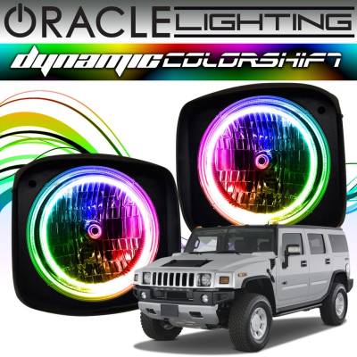 Oracle Lighting - Oracle Dynamic ColorSHIFT Headlight Halo Kit For 2003-2010 Hummer H2 - Image 1