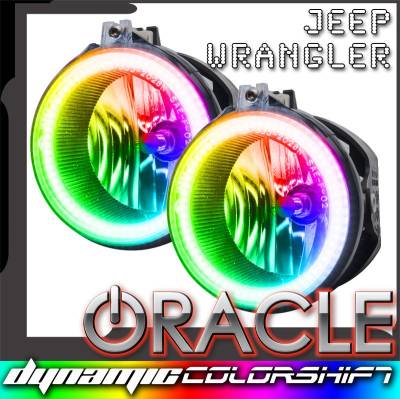 Oracle Lighting - Oracle Dynamic ColorSHIFT Fog Light Assemblies For 10-15 Jeep Wrangler JK - Image 1
