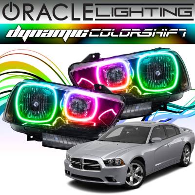 Oracle Lighting - Oracle Dynamic ColorSHIFT Headlight Halo Kit For 2011-2014 Dodge Charger - Image 1