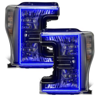Oracle Lighting - Oracle Dynamic ColorSHIFT Pre-Assembled Headlights Black For 17-19 Ford Super Duty - Image 5