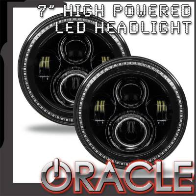 Oracle Lighting - Oracle 7" Black Dynamic ColorSHIFT LED Headlights For 18-20 Jeep Wrangler & Gladiator - Image 1