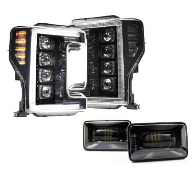 Morimoto - Morimoto XB LED Plug & Play Headlight Assemblies w/ Fog Lights For 17-19 Ford Super Duty - Image 1