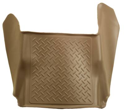 Husky Liners - Husky Liners Center Hump Floor Liner 08-10 Ford F Series Super & Crew Cab No Manual Transfer Case Shifter-Tan 83383 - Image 1