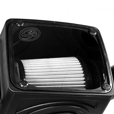 S&B - S&B Cold Air Intake For 16-19 Silverado/Sierra 2500, 3500 6.0L Dry Extendable White 75-5110D - Image 7