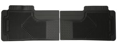 Husky Liners - Husky Liners Semi Custom Fit Floor Mat 2nd or 3rd Seat Can Overlap Center Hump-Black 52011 - Image 1