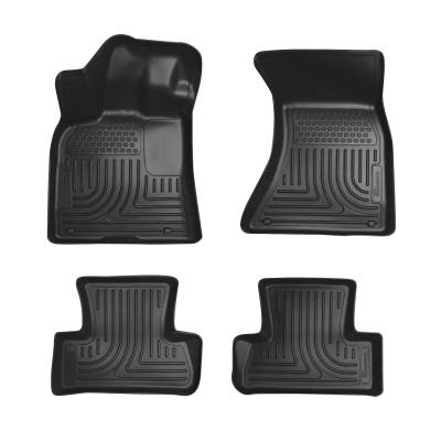 Husky Liners - Husky Liners Floor Liners Front & 2nd Row 09-15 Audi Q5/SQ5 (Footwell Coverage) WeatherBeater-Black 96411 - Image 1