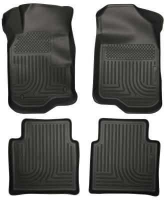 Husky Liners - Husky Liners Floor Liners Front & 2nd Row 08-12 Chevy Malibu/Saturn Aura (Footwell Coverage) WeatherBeater-Black 98111 - Image 1